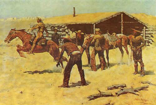 Frederick Remington Coming and Going of the Pony Express Sweden oil painting art